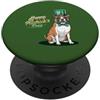 Boxer Puppy Lover PS Felice giorno di San Pawtrick - Boxer San Patrizio zampa PopSockets PopGrip Adesivo