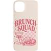 Brunch Squad - Minimalistic Brunching De Custodia per iPhone 14 Plus Brunch Squad Colazione Amanti Croissant Mimosa Rosa
