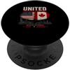 Usa Canada Unity Friendship United Beyond Borders Usa Canada Due Nazioni PopSockets PopGrip Adesivo