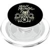 Black Death Metal Rock Band Schlagzeuger Heavy Metal Gatto Drummer Drummer Headbanger Gatti PopSockets PopGrip per MagSafe