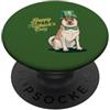 Bernese Mountain Puppy Lover PS Buon giorno di San Pawtrick Bernese Montagna San Patrizio PopSockets PopGrip Adesivo