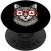 InGENIUS Camicie e regali per il Canada Canada Day Cat Bandiera canadese Pride Occhiali da sole PopSockets PopGrip Adesivo