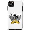 NYC New York Costume Yellow Cab Taxi App Custodia per iPhone 11 Pro Max New York City taxi giallo skyline NYC per donne uomini bambini