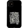 Lincoln Motorcycle Patriotic Merch Store Custodia per iPhone 11 Abraham Abe Lincoln Bandiera USA Biker Americano 4 luglio