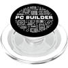 Computer Line Designs PC Builder Computer Tech Support IT Professionale Geek Divertente PopSockets PopGrip per MagSafe