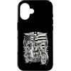 Lincoln Motorcycle Patriotic Merch Store Custodia per iPhone 16 Abraham Abe Lincoln Bandiera USA Biker Americano 4 luglio