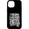 Lincoln Motorcycle Patriotic Merch Store Custodia per iPhone 15 Abraham Abe Lincoln Bandiera USA Biker Americano 4 luglio