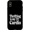 Fraxoweb Custodia per iPhone X/XS Thrifling è il mio amante dello shopping dell'usato vintage cardio