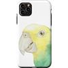 Perroquets numériques Custodia per iPhone 11 Pro Max ritratto pappagallo acquerello amazon testa gialla