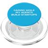 AI Agent Coder Dev Humor Tech Meme Gioco mentre i miei agenti costruiscono startup Vibe Coders Humor Meme PopSockets PopGrip per MagSafe