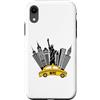 NYC New York Costume Yellow Cab Taxi App Custodia per iPhone XR New York City taxi giallo skyline NYC per donne uomini bambini