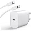 GuMosh Caricatore for iPhone 14/14 Pro/14 Pro Max/14 Plus 13 12 11 SE XR X XS 8 7, iPad Air Mini, AirPods, 30 W USB C Carregatore Rapido con 2M Cavo USBC Rapida Testa Parete Ricarica Rapida Charger