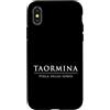 Beautiful Italy Holiday Shirts Custodia per iPhone X/XS Taormina Sicilia Italia Perla dello Ionio