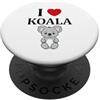 Ama gli animali Koala Divertente regalo Animale Divertente Baby Koala Bambino i love Koala PopSockets PopGrip Adesivo
