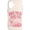 Brunch Squad - Minimalistic Brunching De Custodia per iPhone 16 Brunch Squad Colazione Amanti Croissant Mimosa Rosa