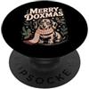 Merry Doxmas bassotto Natale cane Merry Doxmas bassotto Natale inverno amante cani retro PopSockets PopGrip Adesivo