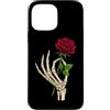 Skeleton Hand Holding Red Rose Flower Gr Custodia per iPhone 13 Pro Max Scheletro Mano Rosa Rossa Tatuaggio Gotico Scuro Romance