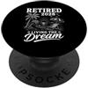 Tropical Retirement Vacation Apparel Pensionato 2028 Living The Dream Beach Vacation Pensione PopSockets PopGrip Adesivo