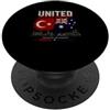 Turkiye Australia Unity Friendship United Beyond Borders Turkiye Australia Due Nazioni PopSockets PopGrip Adesivo