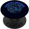 Computer Whisperer Line Designs Computer Whisperer - Supporto tecnico Design in difficoltà PopSockets PopGrip Adesivo