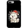 christmas cat carols singing santa hat w Custodia per iPhone 7 Plus/8 Plus Canti cantanti di Babbo Natale