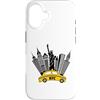 NYC New York Costume Yellow Cab Taxi App Custodia per iPhone 16 New York City taxi giallo skyline NYC per donne uomini bambini