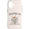 Librarian Bookish Bookworms & Novel Writ Custodia per iPhone 16 Capitolo 80 - Amanti dei libri & Lettori 80° compleanno Fiori di campo