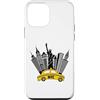 NYC New York Costume Yellow Cab Taxi App Custodia per iPhone 12 mini New York City taxi giallo skyline NYC per donne uomini bambini