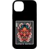 Hannya Oni By Tokyo-Waves Custodia per iPhone 14 Plus Maschera giapponese del diavolo Hannya giapponese Oni Grid Yokai Oni