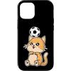 soccer animal ball fan football sport ho Custodia per iPhone 12/12 Pro Gatto con calcio