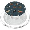 Equine Spirit Illustration Motivo artistico con cavalli equestri color terra PopSockets PopGrip per MagSafe