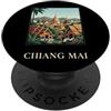 Chiang Mai Travel Art Studio Poster di viaggio del tempio di Chiang Mai Thailandia PopSockets PopGrip Adesivo