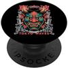 Hannya Oni By Tokyo-Waves Maschera giapponese del diavolo Yokai del diavolo Hannya Giappone Oni PopSockets PopGrip Adesivo