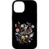 L+A Custodia per iPhone 14 Fiori selvatici di colore dell'acqua di estate