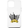 NYC New York Costume Yellow Cab Taxi App Custodia per iPhone 12 Pro Max New York City taxi giallo skyline NYC per donne uomini bambini