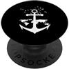 Anker Retro Möwen Reisen Ancora gabbiani mappa del mondo pesca mare PopSockets PopGrip Adesivo