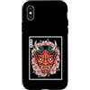 Japanese Aesthetic by Tokyo Waves Custodia per iPhone X/XS Maschera giapponese del diavolo Yokai del diavolo Hannya Giappone Oni