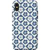 generic Custodia per iPhone X/XS Motivo con fiori di ciliegio Sakura blu indaco