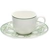 Thun La Porcellana Bianca Set 2 tazze da caffe' con piattino Intrigo 90 ml di Thun