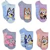 Bluey Fun Times - Calzini da bambina, confezione da 6, colore: celeste, 4-6