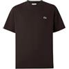 Lacoste T-Shirt Girocollo in Cotone Pima, Marrone Scuro (IT, Alpha, XL, Regular, Marrone Scuro)
