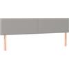 vidaXL Testiere 2 pz. Tessuto grigio chiaro 100x5x78/88 cm