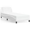 vidaXL Giroletto con testiera bianco 90x200 cm in ecopelle