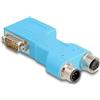 DELOCK D-Sub 9 St & Bu > M12 St & Bu A-kodiert 5 Pin 90° bl.