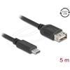 DELOCK USB 2.0 Kabel USB Type-C St zu USB Typ-A Buchse 5 m