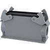 HARTING Han 24B Base alta, 2xPG21 uscita cavi laterale, con 2 staffe trasversali Vite PG21 Area di serraggio
