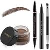 LAVONE Kit per il trucco Matita per Sopracciglia, con penna microblading per Sopracciglie, Impermeabile 2 in 1, Unguento per Sopracciglie, Eyeliner e Pennello per Sopracciglia, Kit Matita per