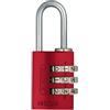 ABUS Serratura a combinazione 145/20 rossa - serratura per valigia, serratura per armadietto, ecc. - lucchetto in alluminio - codice numerico regolabile individualmente - ABUS -Livello di sicurezza 3