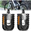 BYZESTY Pedali Bicio Pieghevole, MTB, Pedali con Strisce Riflettenti, Per Biciclette, MTB Flat, Da Corsa, BMX (9/16''/14mm)