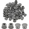 PATIKIL Tappi Copriforo, 48Pz 2/7 (7mm) Tappi per Fori in Plastica Copriforo a Vite Scrivania Fibbia Bloccaggio Inserto per Mobili Fori Armadio Cucina, Grigio
